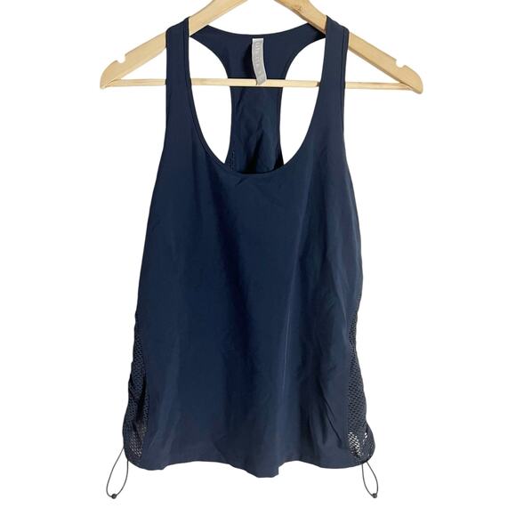 Athleta Drawstring Cinch Sides Racerback Sleeveless Athletic Tank Top Size M - Picture 1 of 8